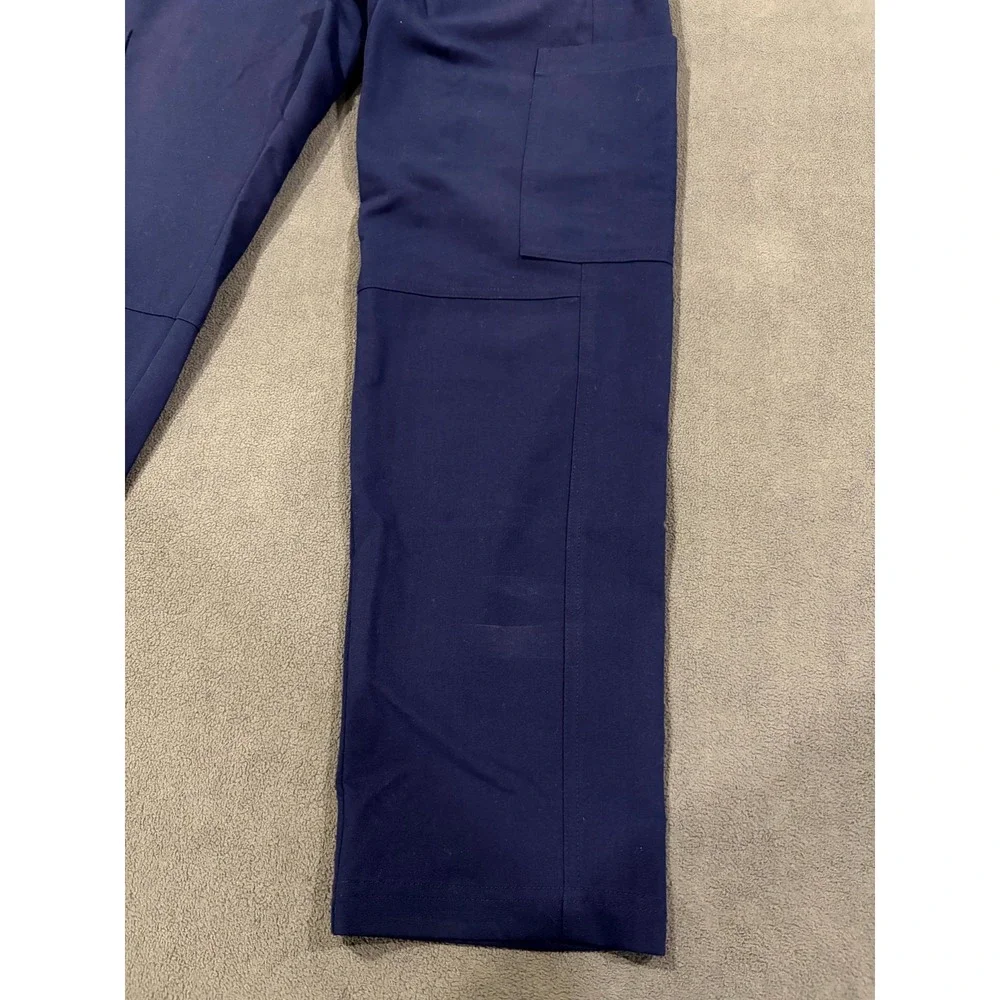 FIGS Technical Collection Cargo Scrub Pants Mens XS/S Purple Logo Elastic Waist